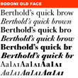 Berthold Bodoni Old Face® BE