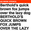 AG Book Stencil® BQ