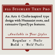 P22 Stickley Text Pro