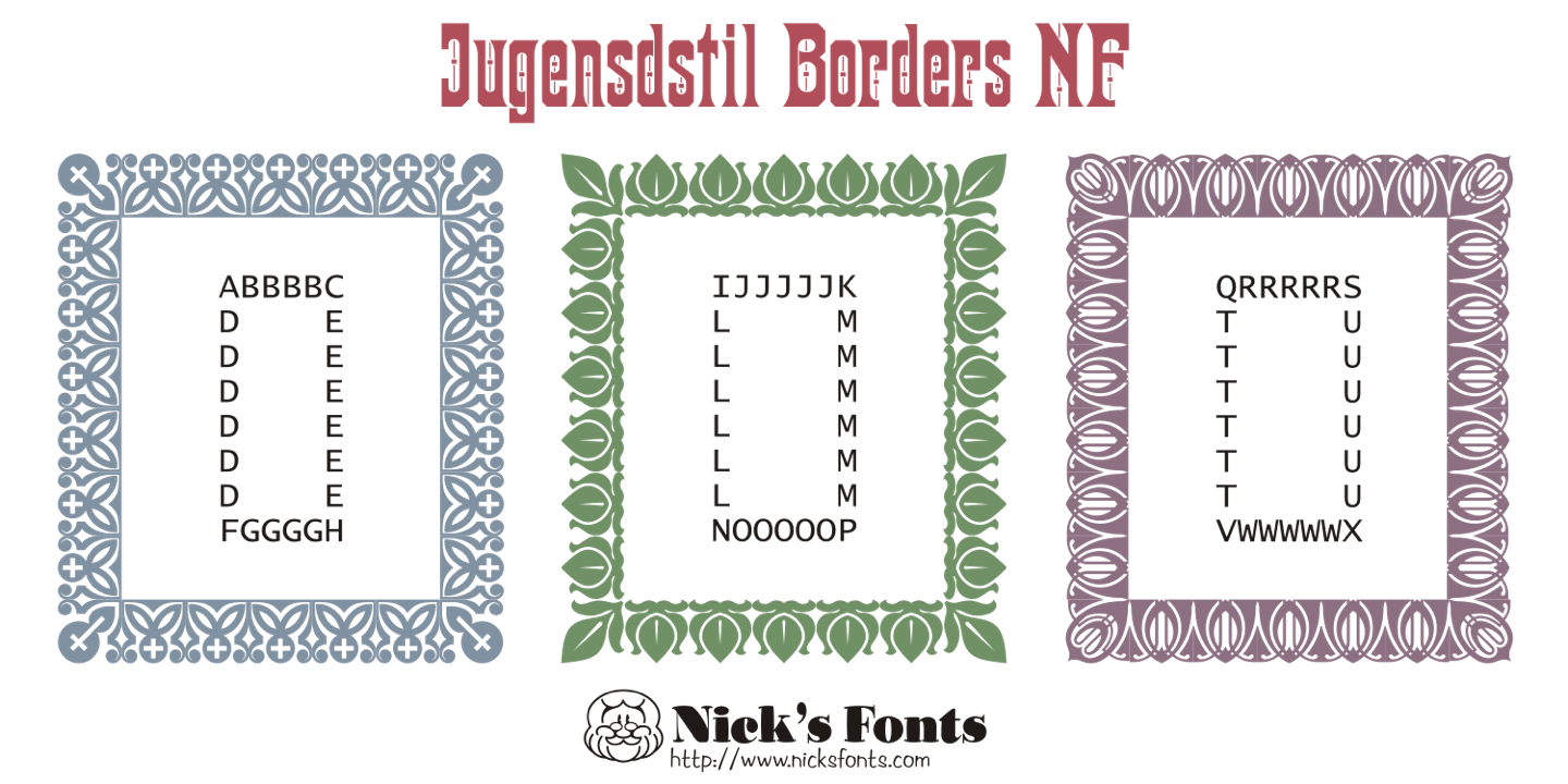 Jugendstil Borders NF