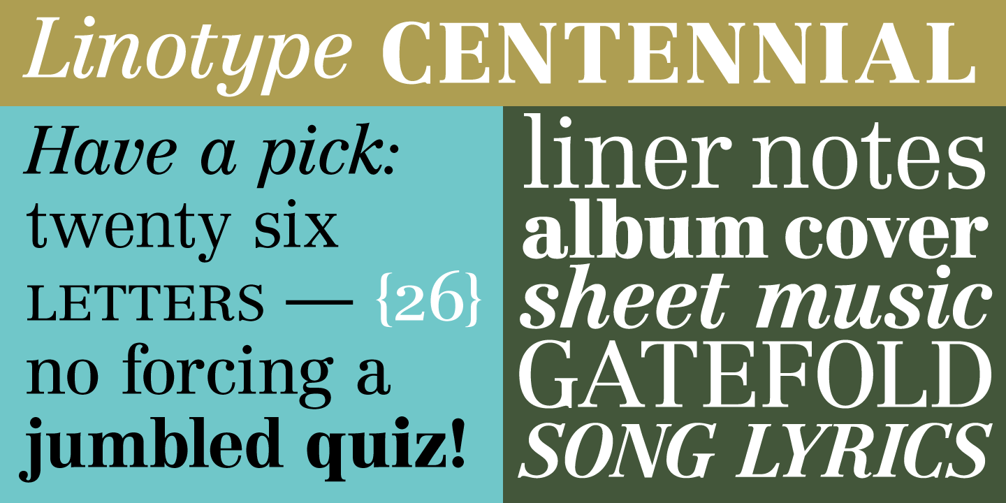 Linotype® Centennial