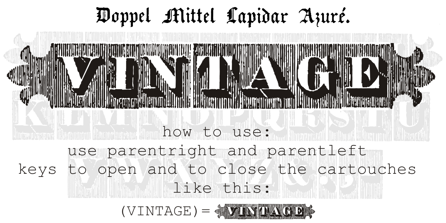 Doppel Mittel Lapidar Azure