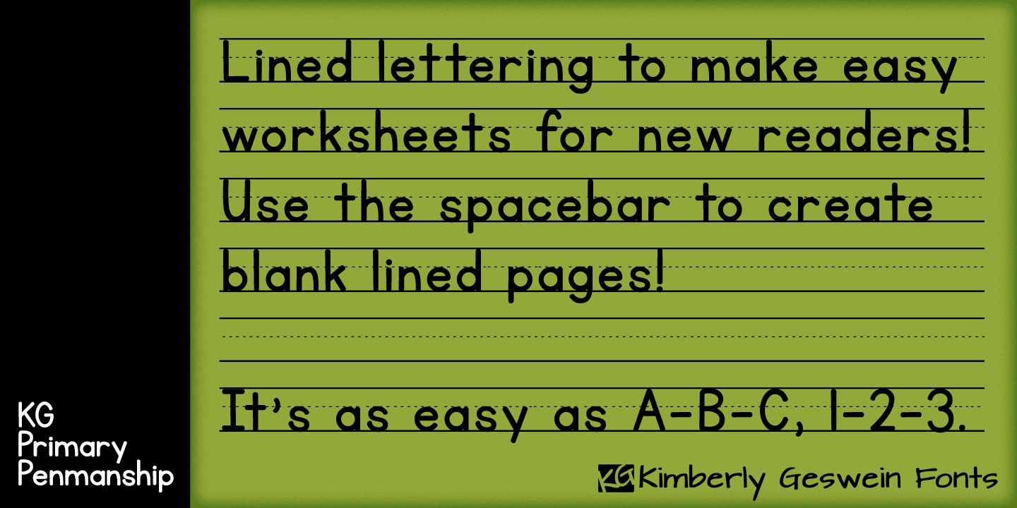 KG Primary Penmanship