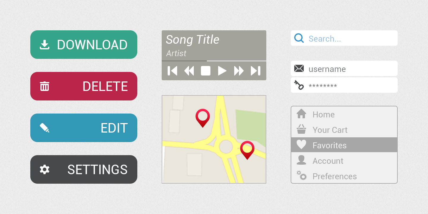 Web Hosting Hub Glyphs Essentials