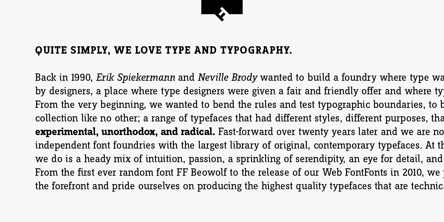 FF Zine Slab Display®