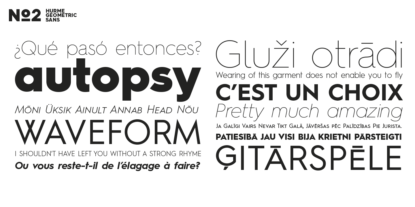 Hurme Geometric Sans No.2