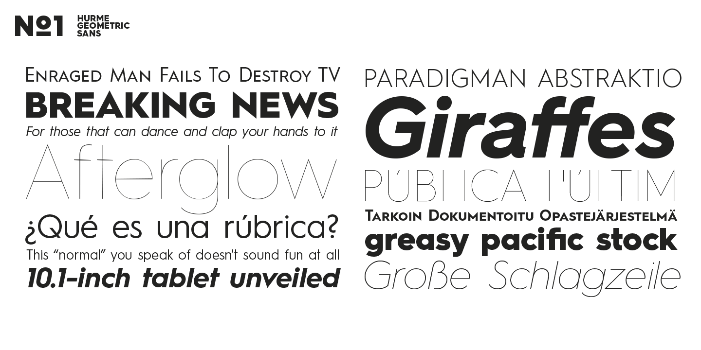 Hurme Geometric Sans No.1