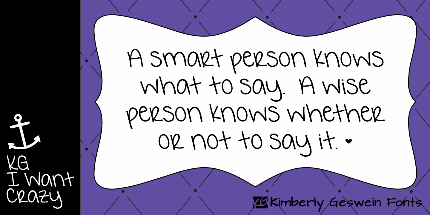 KG I Want Crazy