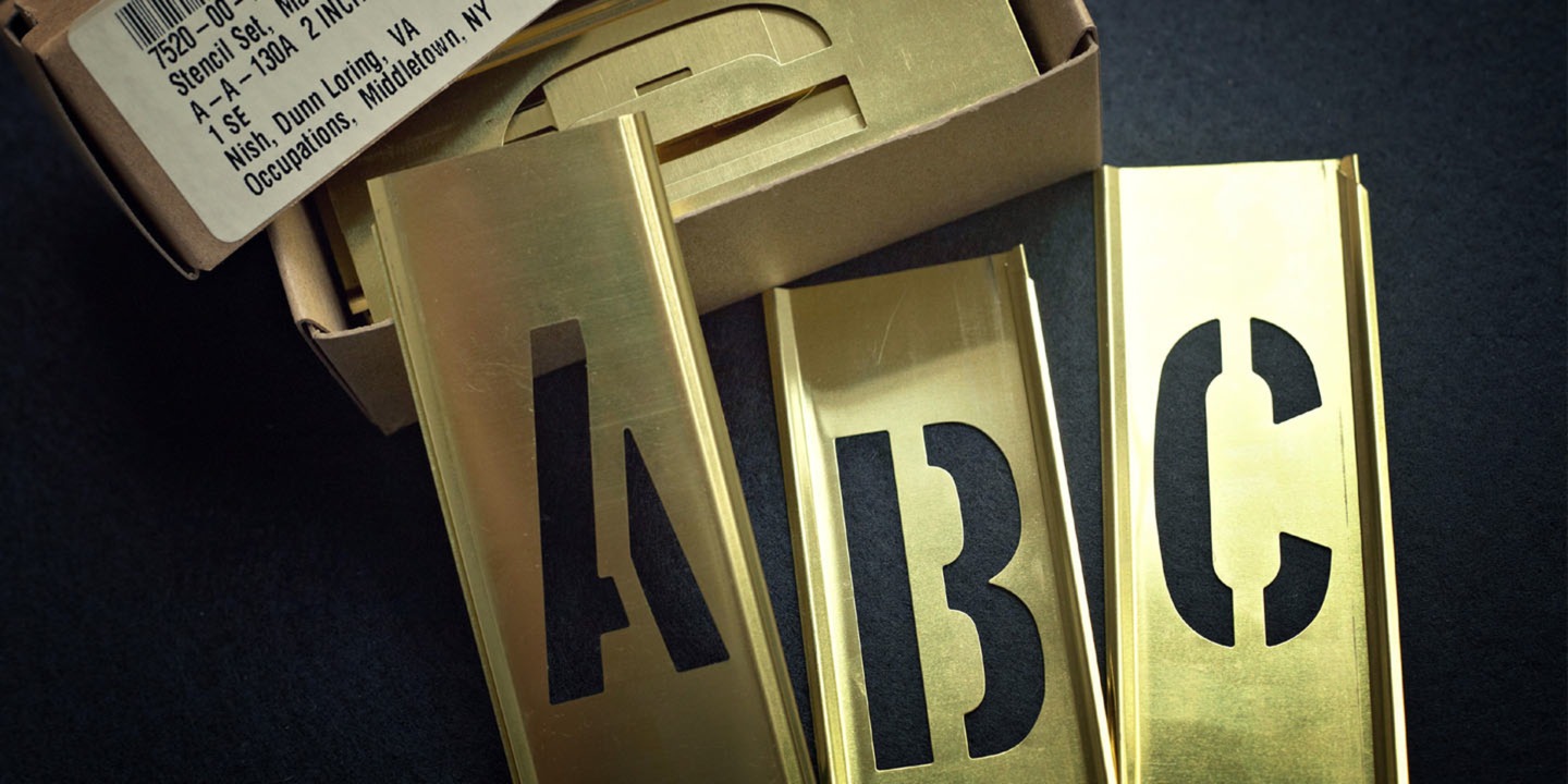 Vtg Stencil US No 72™