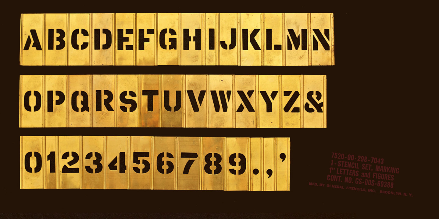 Vtg Stencil US No 51™