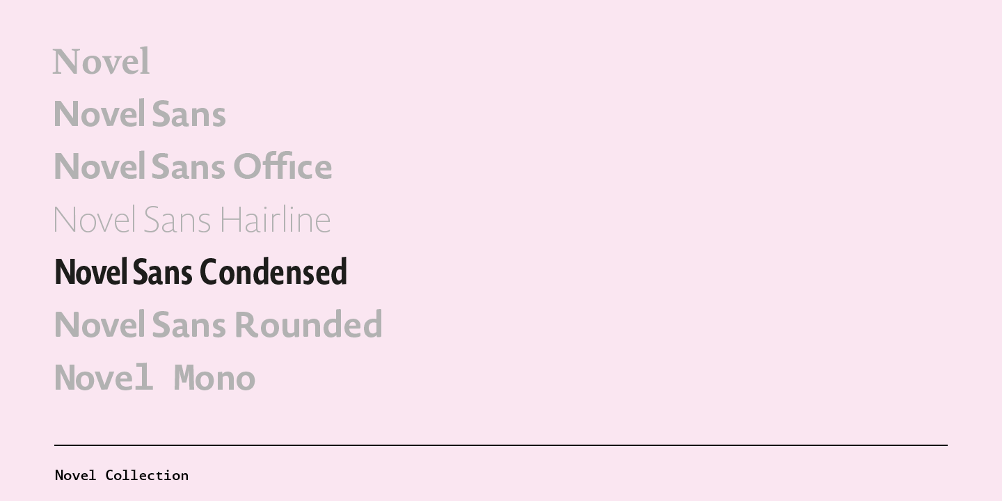Novel Sans Condensed Pro™