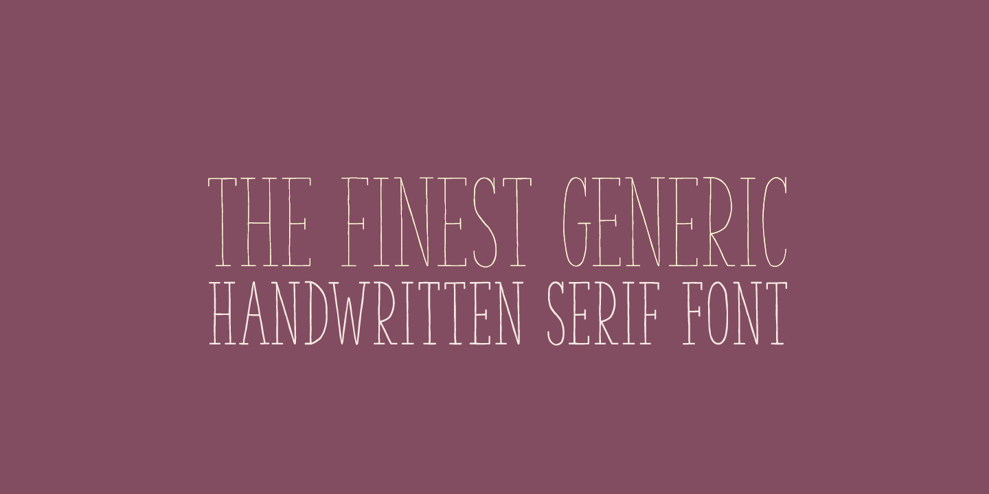 The Serif Hand