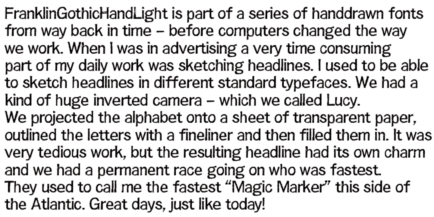 FranklinGothicHandLight