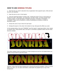 How to use Sonrisa Titling by Jason Castle