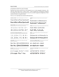 Salvo Sans OT Features by Font Bureau