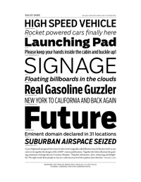 Salvo Sans Specimen PDF by Font Bureau