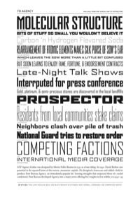 Agency FB Specimen PDF by Font Bureau