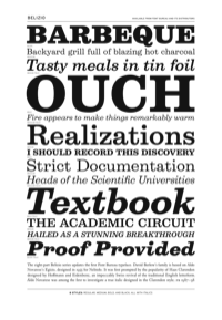 Belizio Specimen PDF by Font Bureau