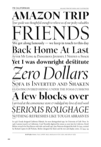 Californian FB Specimen PDF by Font Bureau