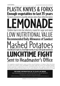 Cafeteria Specimen PDF by Font Bureau