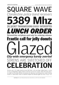 Griffith Gothic Specimen PDF by Font Bureau