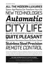 Occupant Gothic Specimen PDF by Font Bureau