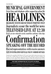 Century FB Specimen PDF by Font Bureau