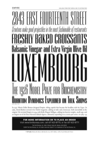 Empire Specimen PDF by Font Bureau