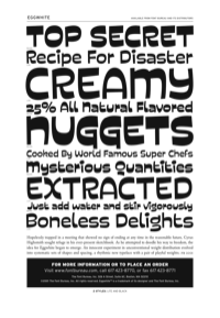 Eggwhite Specimen PDF by Font Bureau