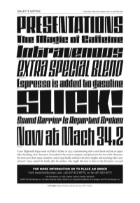 Daleys Gothic Specimen PDF by Font Bureau