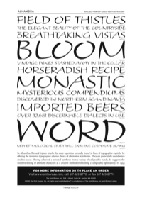 Alhambra Specimen PDF by Font Bureau