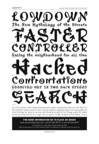 Graffiti Specimen PDF by Font Bureau