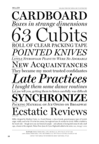Miller Specimen PDF