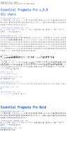 All characters of Essential PragamataPro 0.8 by Fabrizio Schiavi