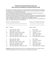 Using Fractions Fonts by Linotype
