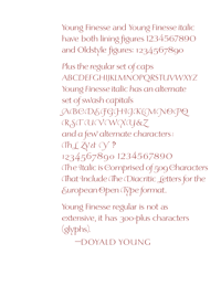 Young Finesse Specimen PDF by Doyald Young