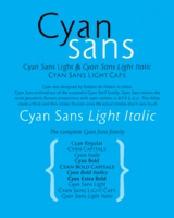 Cyan Sans by Wilton Foundry