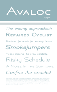 Avaloc Sample Page by insigne