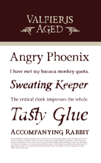Valfieris Aged Sample Page by insigne