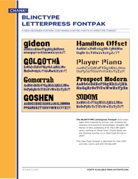 BlincType Letterpress Fontpak