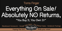 Toms Finger