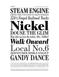 Escrow Specimen PDF by Font Bureau
