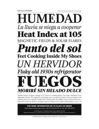 Zócalo Banner Specimen PDF by Font Bureau
