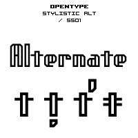 OpenType - Stylistic Alternate