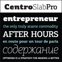Centro Slab Pro font flag