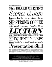 Benton Modern Display Specimen PDF by Font Bureau