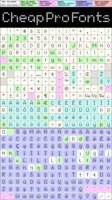 Matrise Text Pro - glyphs