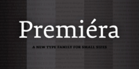 Premiéra - A new type family for small sizes by Typejockeys