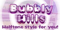 Bubbly Hills - halftone by Natsuko Hayashida Bubbly Hills - halftone by Natsuko Hayashida
