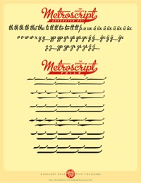 Metroscript Character Set 2 by Michael Doret